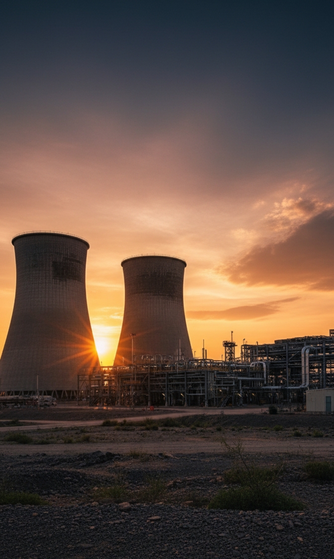 Industrial Facility Sunset